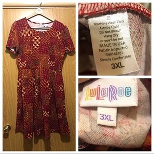 LuLaRoe patchwork pattern Amelia 3X
